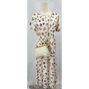 Jamie Brooke vintage 1990s Floral Prairie cottage core BoHo print dress 3/4